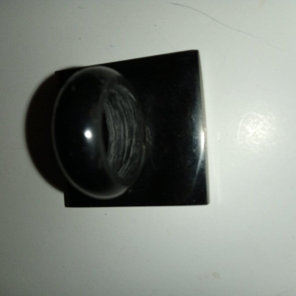 Retro Large Square Abalone Shell Ring Hand Crafte… - image 3